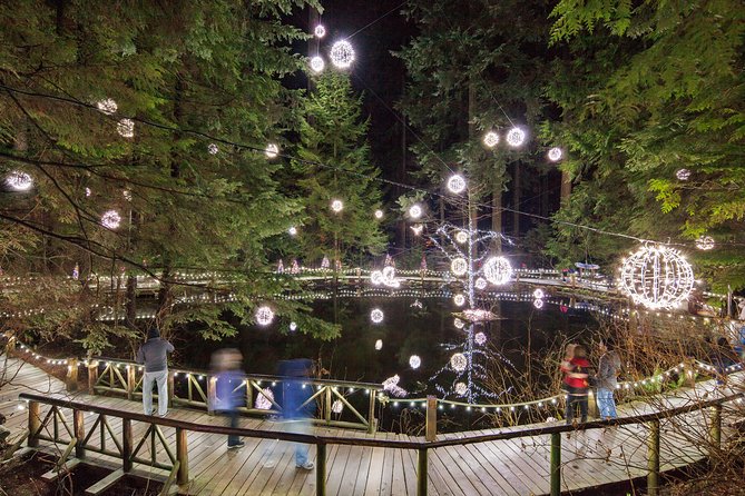 Explore Vancouver City & Capilano Suspension Bridge Canyon Lights - Stanley Park in 20 minutes: nine totem poles at Brockton Point