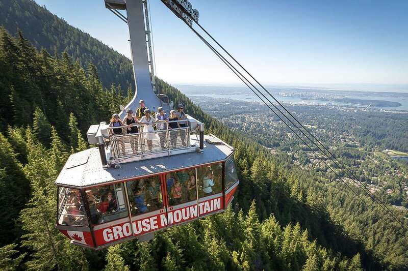 From Vancouver: Capilano Suspension Bridge & Grouse Mountain - Grouse Mountain at 3,700 feet, the day’s payoff zone