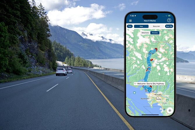 Sea to Sky Highway Self-Guided Driving Audio Tour - What you get: 90+ Sea to Sky stories in a 2 to 3 hour drive
