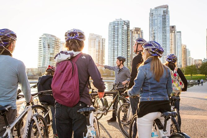 Stanley Park & Vancouver City Highlights 4 Hour Bike Tour 2 in 1 - Marine Building, Robson Square, and West End shop streets