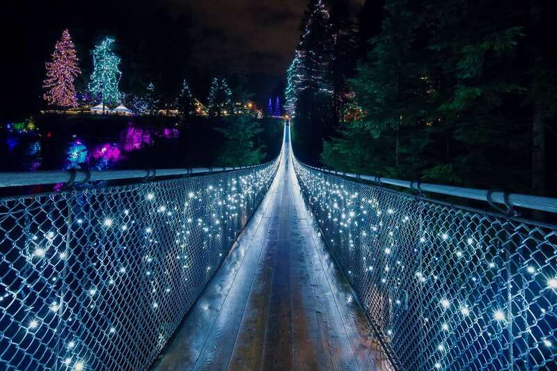 Vancouver and Capilano Suspension Bridge Canyon Lights - Downtown Vancouver first, so the rest makes sense