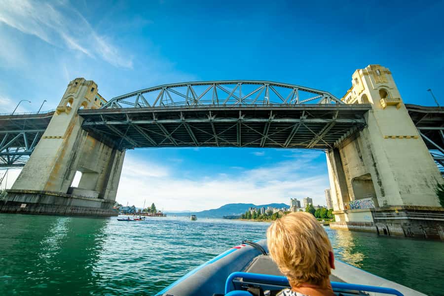 Vancouver: City and Seal Boat Tour - English Bay and Stanley Park views from the water