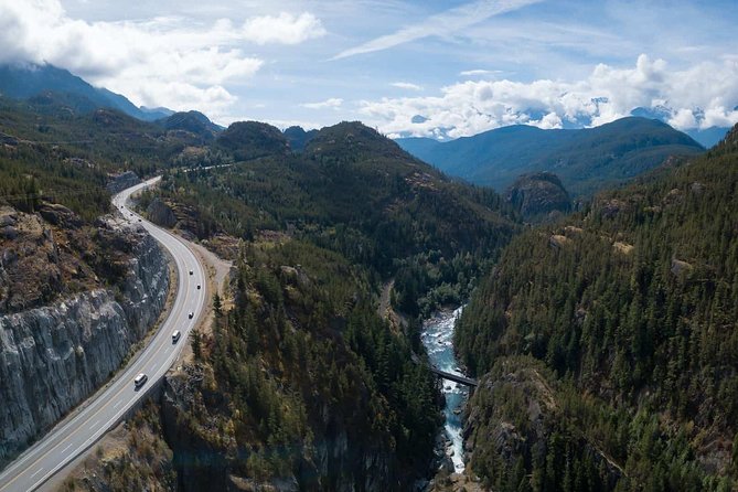 Vancouver family tour Squamish with Porteau Cove and Britannia Mine Private - Sea to Sky Gondola: Sky Pilot Suspension Bridge views that land instantly