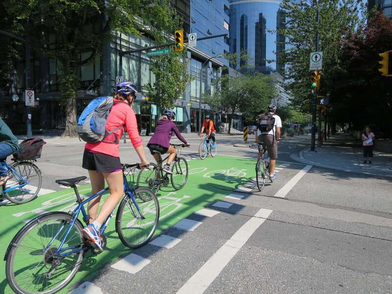 Vancouver: Stanley Park & Downtown Bike Tour - Robson Square, the Vancouver Art Gallery Plaza, and downtown at cruising speed
