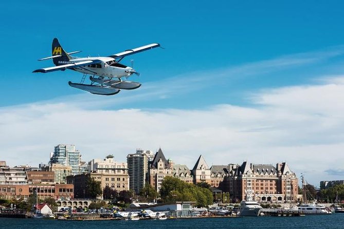 Vancouver to Victoria Day Trip by Seaplane + Butchart Gardens - The Fairmont Empress area, the Gray Line kiosk, and the bus transfer