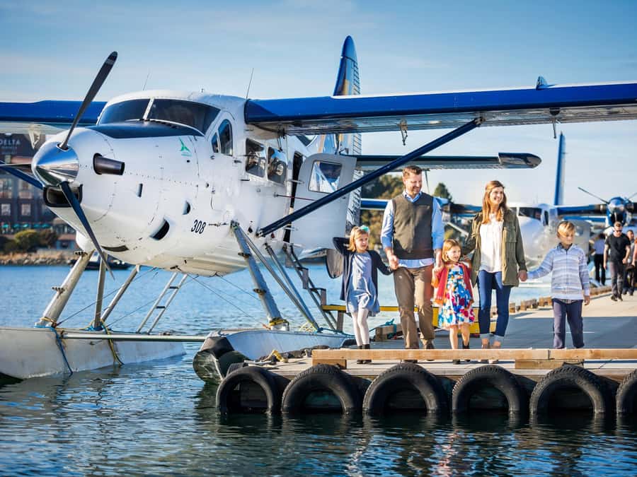 Vancouver to Victoria Seaplane Day Trip + Butchart Gardens - Harbour Air terminal at Canada Place: check in early and plan your walk