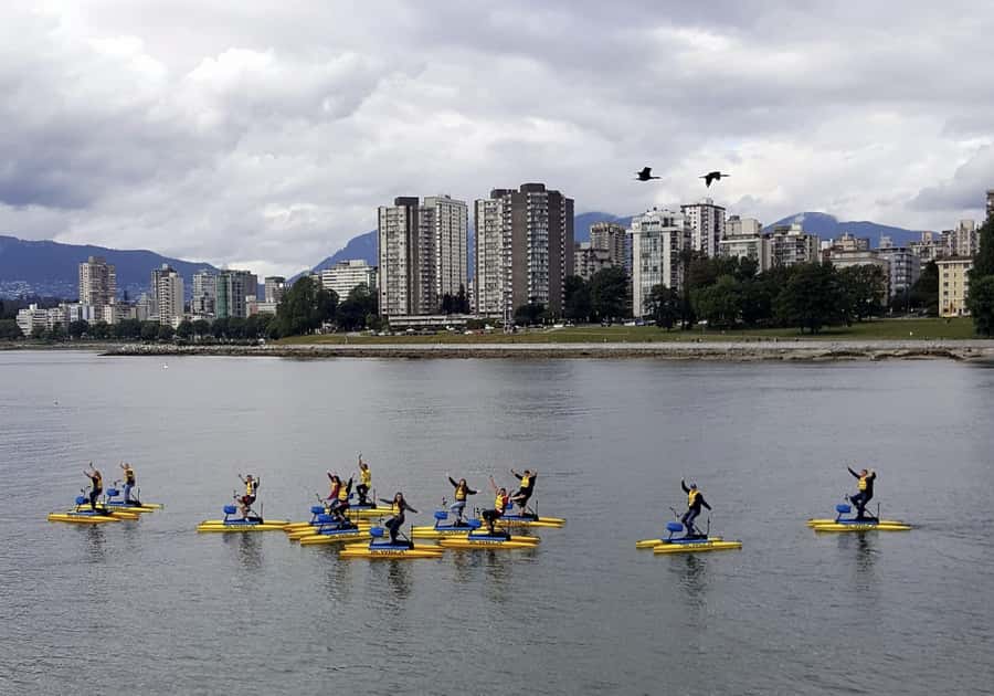 Vancouver: Water Bike Rental in False Creek - False Creek From the Seat: What the Ride Feels Like