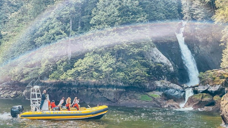 Vancouver: Waterfront Sightseeing Tour - City and Waterfall - Silver Falls and Say Nuth Khaw Yum Provincial Park: waterfall mist and cold air
